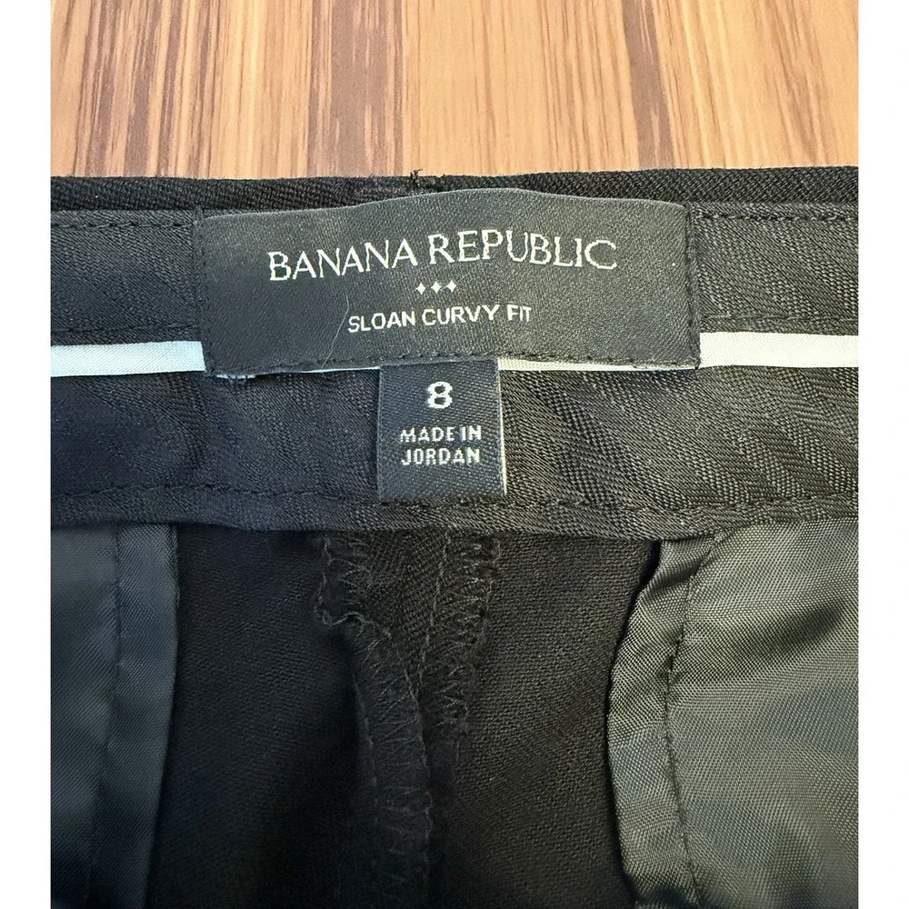 Banana Republic Curvy Pants‎ Black Size 8 Dark Academia Minimalist Career